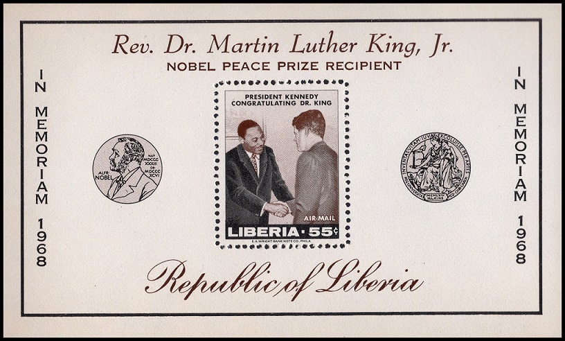 LIBÉRIE. Nobelovu cenu míru obdržel Dr. Martin Luther King v roce 1964 a tak nebylo možné,